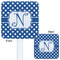 Polka Dots White Plastic Stir Stick - Double Sided - Approval