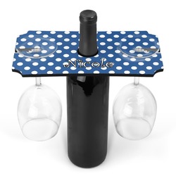 Polka Dots Wine Bottle & Glass Holder (Personalized)