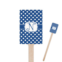 Polka Dots 6.25" Rectangle Wooden Stir Sticks - Single Sided (Personalized)
