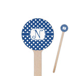 Polka Dots 6" Round Wooden Stir Sticks - Double Sided (Personalized)