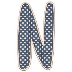 Polka Dots Genuine Maple or Cherry Wood Sticker (Personalized)