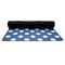 Polka Dots Yoga Mat Rolled up Black Rubber Backing