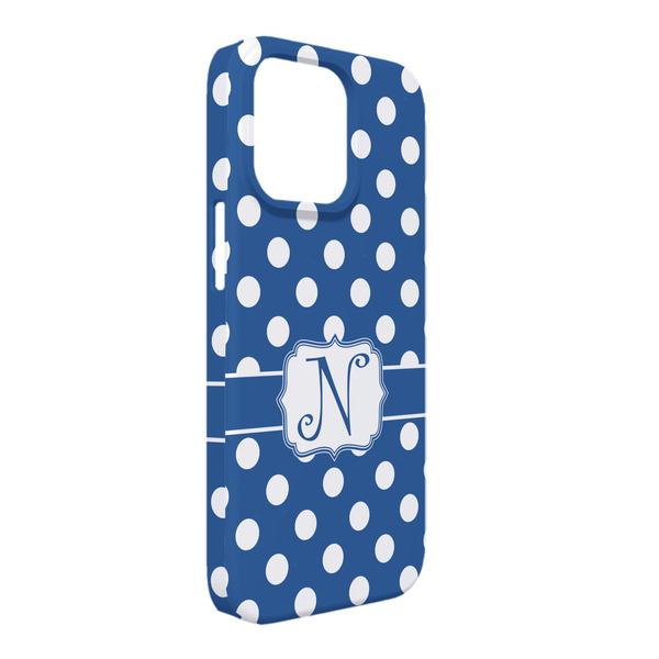 Custom Polka Dots iPhone Case - Plastic - iPhone 13 Pro Max (Personalized)