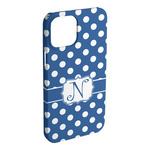 Polka Dots iPhone Case - Plastic - iPhone 15 Plus (Personalized)