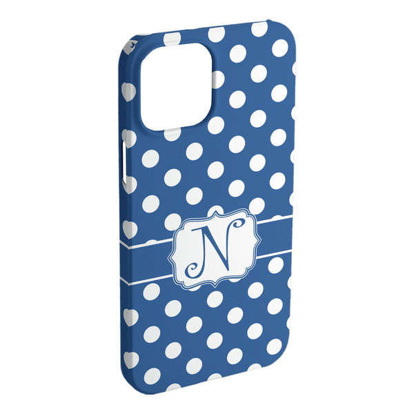 Custom Polka Dots iPhone Case - Plastic - iPhone 15 Plus (Personalized)