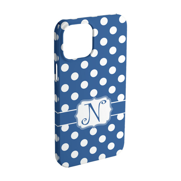 Custom Polka Dots iPhone Case - Plastic - iPhone 15 Pro (Personalized)