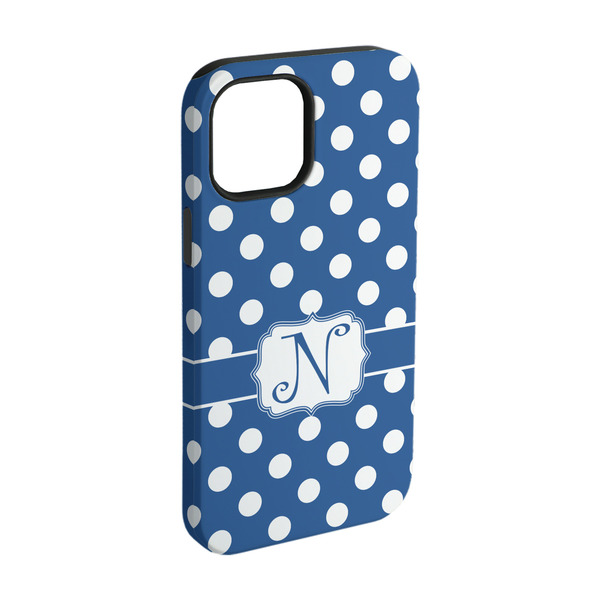 Custom Polka Dots iPhone Case - Rubber Lined - iPhone 15 Pro (Personalized)