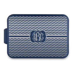 Zig Zag Aluminum Baking Pan with Navy Lid (Personalized)