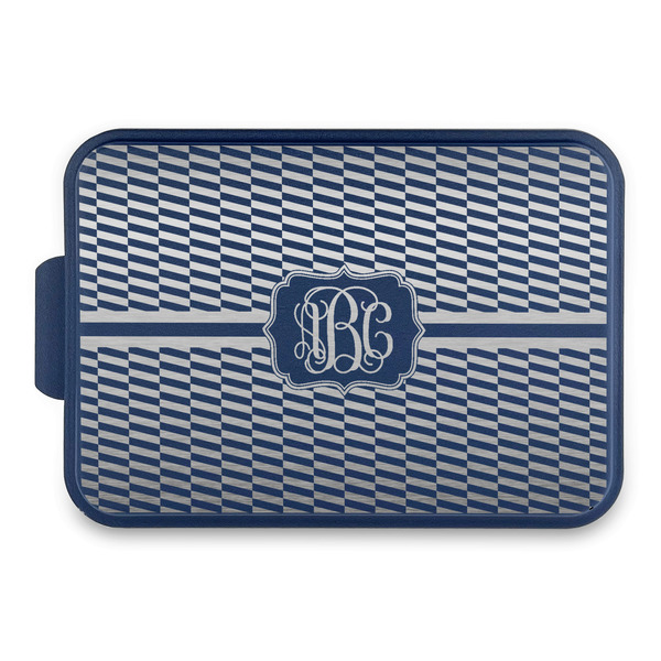 Custom Zig Zag Aluminum Baking Pan with Navy Lid (Personalized)