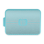 Zig Zag Aluminum Baking Pan with Teal Lid (Personalized)