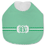 Zig Zag Jersey Knit Baby Bib w/ Monogram