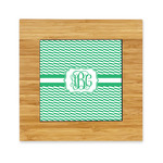 Zig Zag Bamboo Trivet with Ceramic Tile Insert (Personalized)