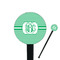 Zig Zag Black Plastic 7" Stir Stick - Round - Closeup