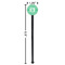 Zig Zag Black Plastic 7" Stir Stick - Round - Dimensions