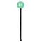 Zig Zag Black Plastic 7" Stir Stick - Round - Single Stick