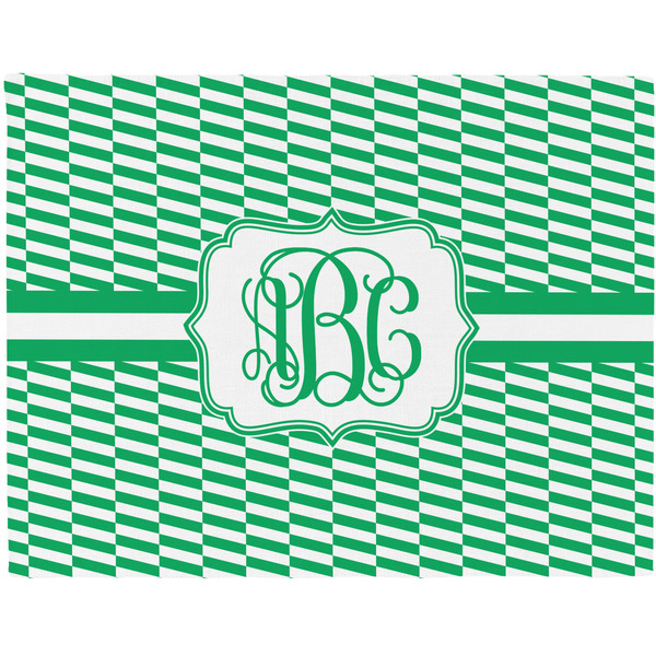 Custom Zig Zag Woven Fabric Placemat - Twill w/ Monogram