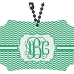 Zig Zag Rear View Mirror Ornament (Personalized)