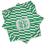 Zig Zag Cloth Cocktail Napkins - Set of 4 w/ Monogram