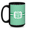 Zig Zag Coffee Mug - 15 oz - Black