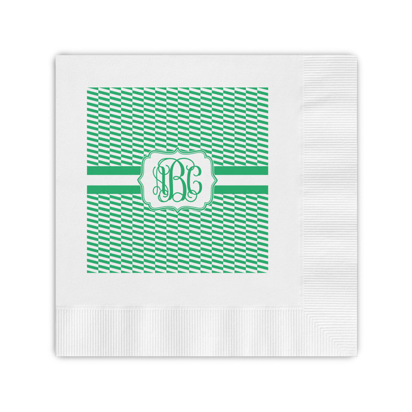 Custom Zig Zag Coined Cocktail Napkins (Personalized)