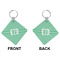 Zig Zag Diamond Keychain (Front + Back)