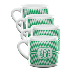 Zig Zag Double Shot Espresso Cups - Set of 4 (Personalized)