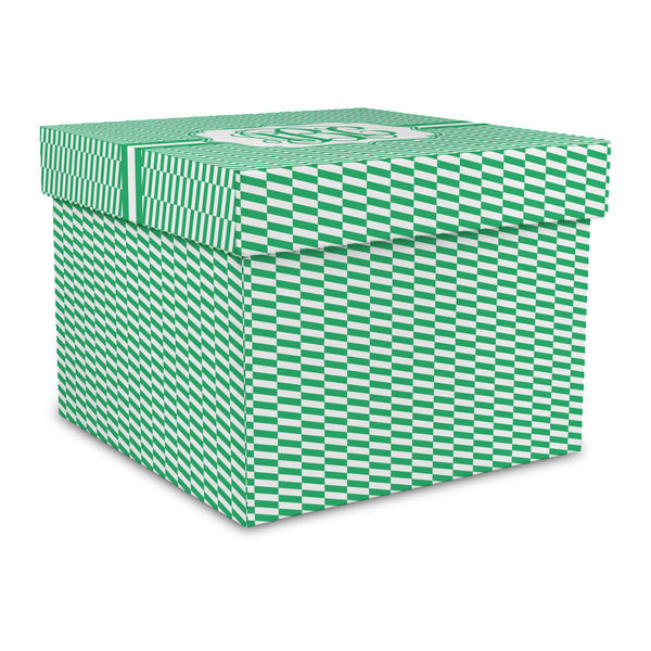 Custom Zig Zag Gift Box with Lid - Canvas Wrapped - Large (Personalized)