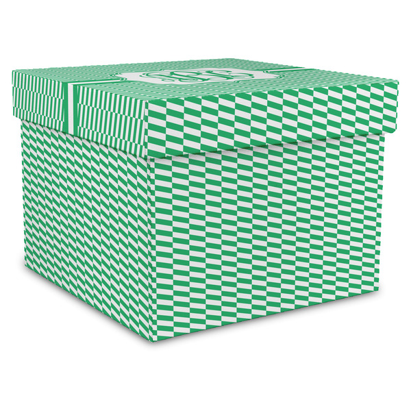 Custom Zig Zag Gift Box with Lid - Canvas Wrapped - XX-Large (Personalized)