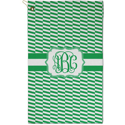 Zig Zag Golf Towel - Poly-Cotton Blend - Small w/ Monograms