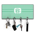 Zig Zag Key Hanger w/ 4 Hooks w/ Monogram