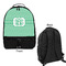 Zig Zag Large Backpack - Black - Front & Back View