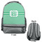 Zig Zag Large Backpack - Gray - Front & Back View