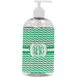 Zig Zag Plastic Soap / Lotion Dispenser (16 oz - Large - White) (Personalized)