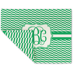 Zig Zag Double-Sided Linen Placemat - Single w/ Monogram