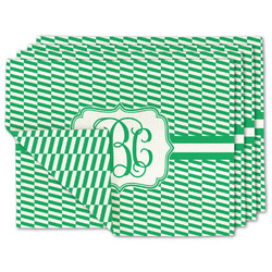 Zig Zag Double-Sided Linen Placemat - Set of 4 w/ Monogram