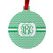 Zig Zag Metal Ball Ornament - Front