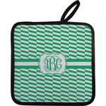 Zig Zag Pot Holder w/ Monogram