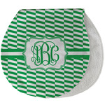 Zig Zag Burp Pad - Velour w/ Monogram