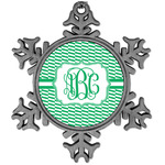 Zig Zag Vintage Snowflake Ornament (Personalized)