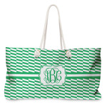 Zig Zag Large Tote Bag with Rope Handles (Personalized)