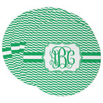 Zig Zag Round Paper Coasters w/ Monograms