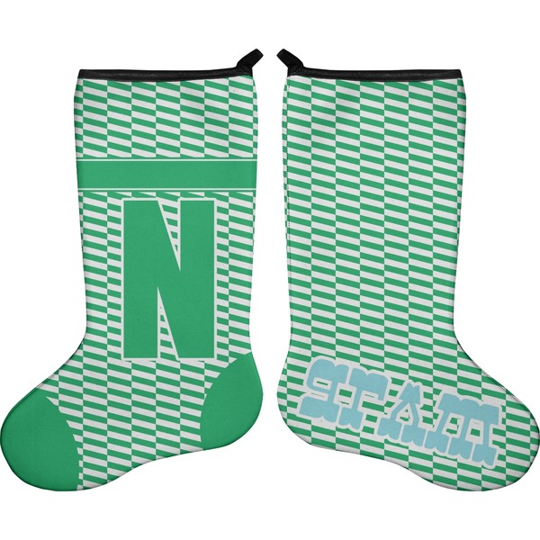 Custom Zig Zag Holiday Stocking - Double-Sided - Neoprene (Personalized)