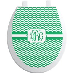 Zig Zag Toilet Seat Decal - Round (Personalized)