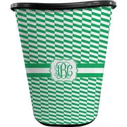 Zig Zag Waste Basket - Double Sided (Black) (Personalized)