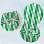 Zig Zag Burp Pads - Velour - Set of 2 w/ Monogram