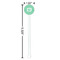 Zig Zag White Plastic 5.5" Stir Stick - Round - Dimensions