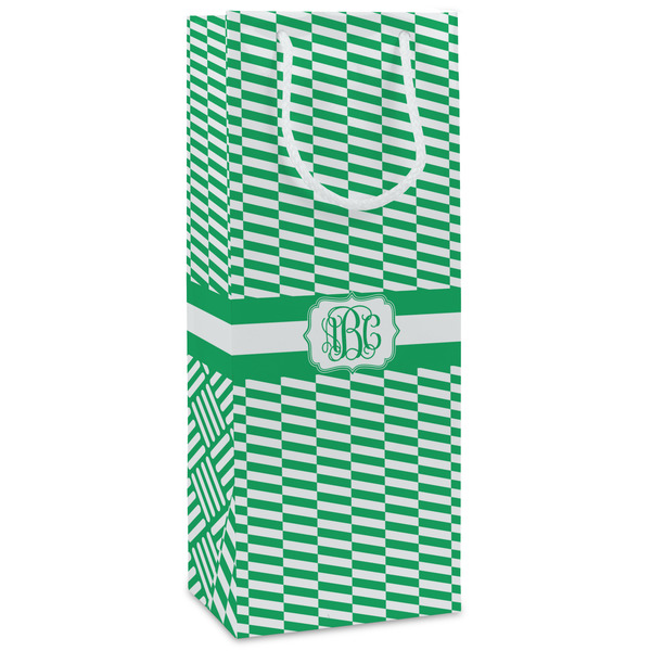 Custom Zig Zag Wine Gift Bags - Matte (Personalized)