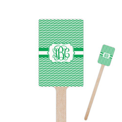 Zig Zag 6.25" Rectangle Wooden Stir Sticks - Single Sided (Personalized)