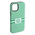 Zig Zag iPhone Case - Rubber Lined - iPhone 15 Plus (Personalized)
