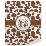 Cow Print Sherpa Throw Blanket (Personalized)